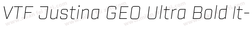 VTF Justina GEO Ultra Bold It字体转换
